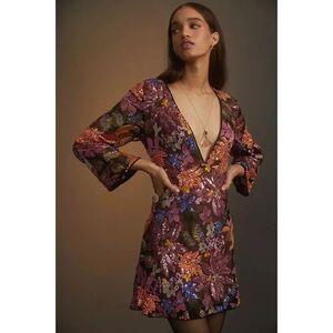 Anthropologie Embroidered Sequin Dress